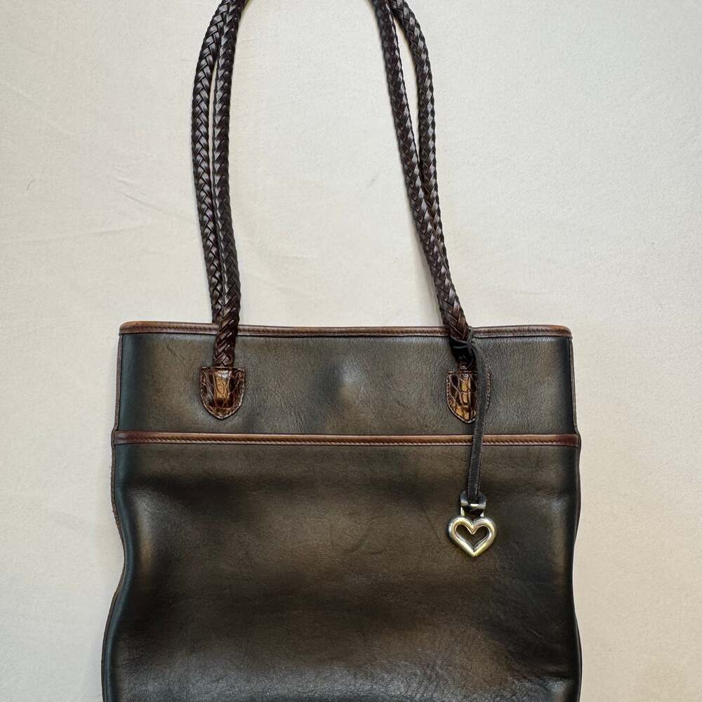 Vintage 90s Brighton Leather Tote Bag